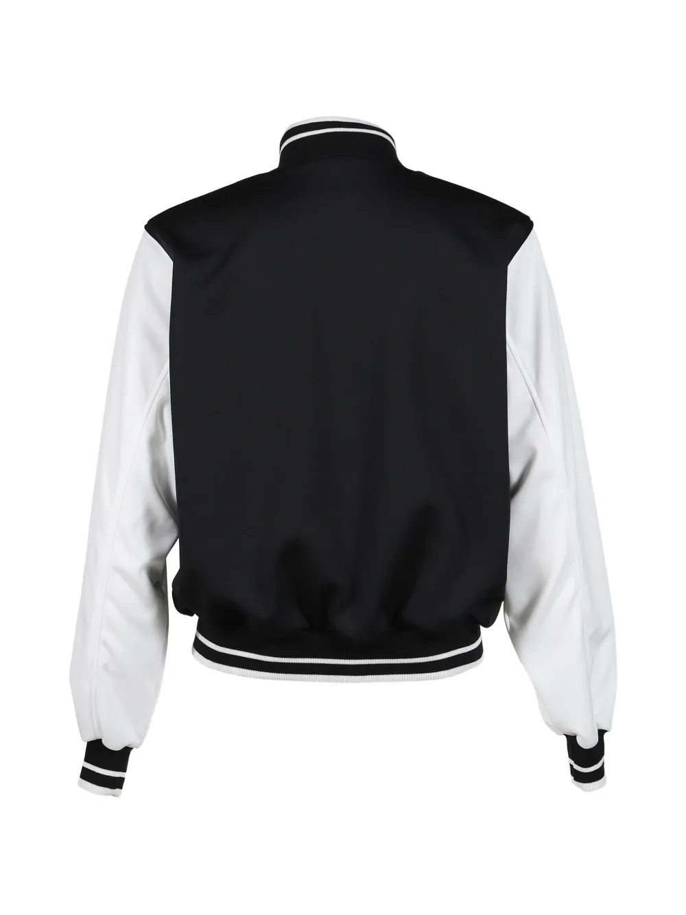 rib-knit baseball jacket
