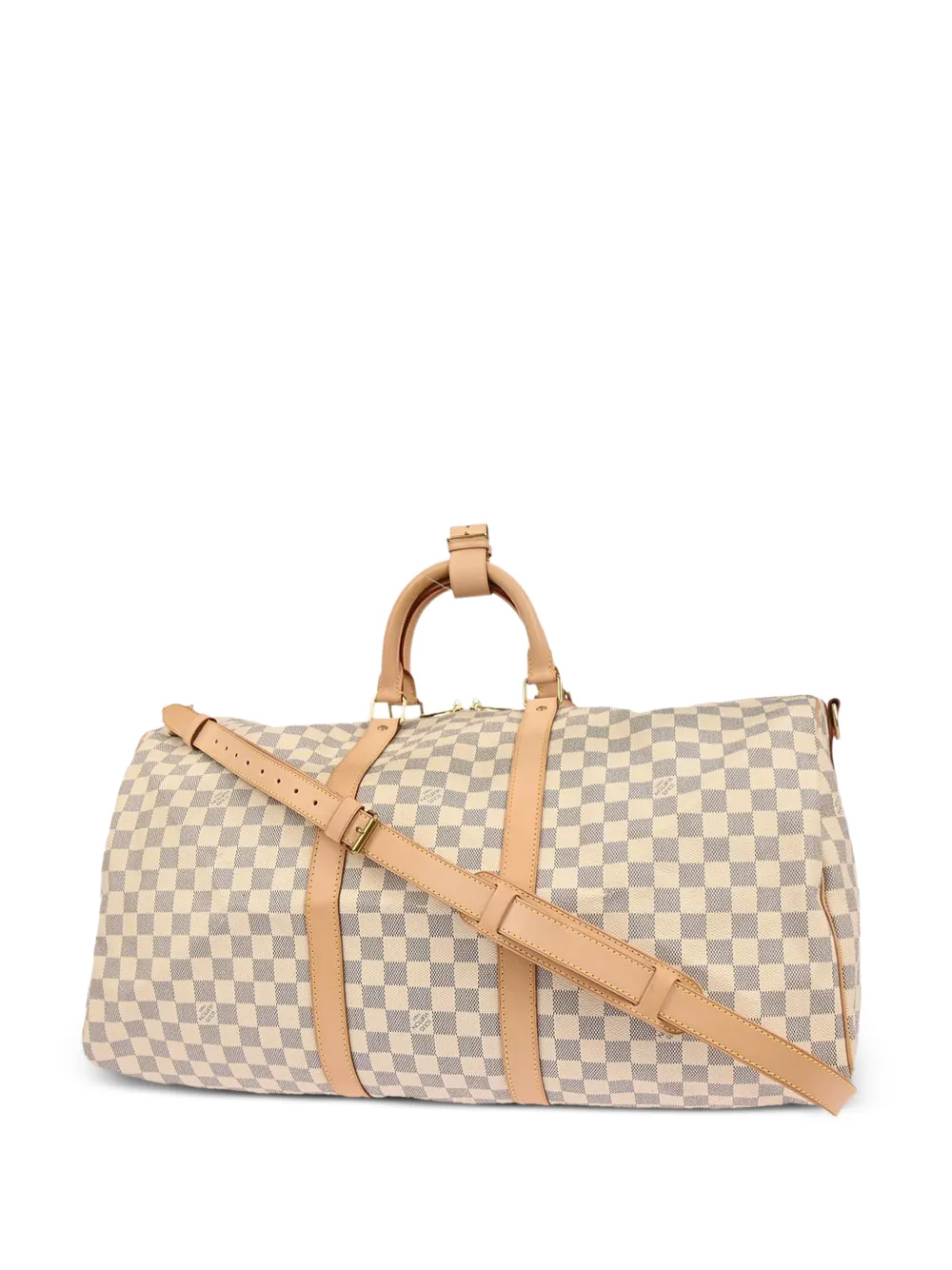 Louis Vuitton Pre-Owned 2007 55 Damier Azur Keepall Bandouliere handbag - Nude