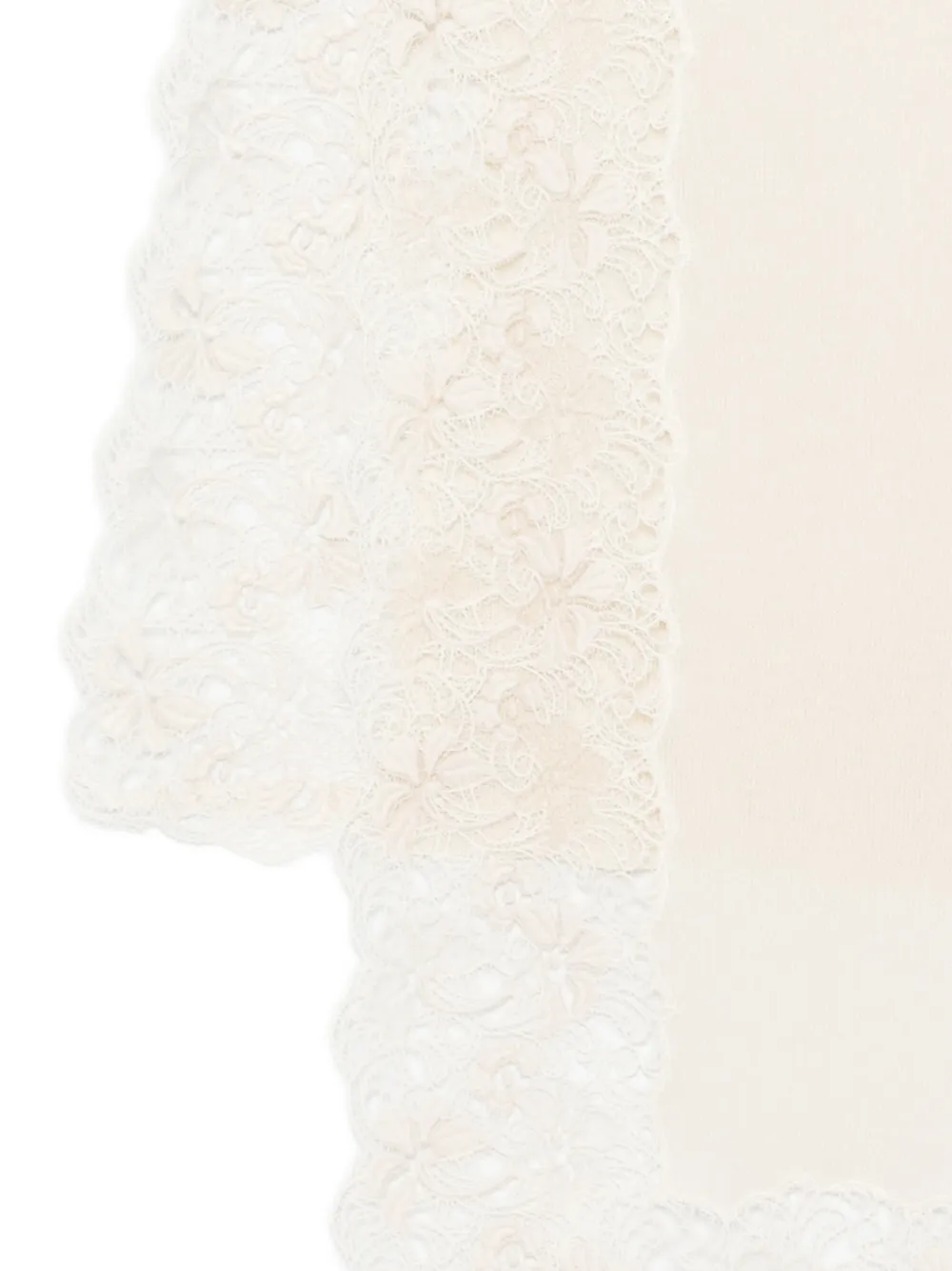 Ermanno Scervino Sjaal met afwerking van kant Beige