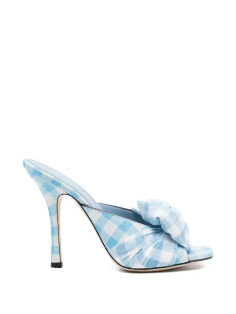 Ermanno Scervino bow gingham sandals