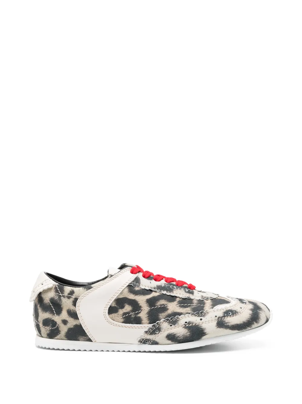 Ermanno Scervino animal print lace-up sneakers - Toni neutri