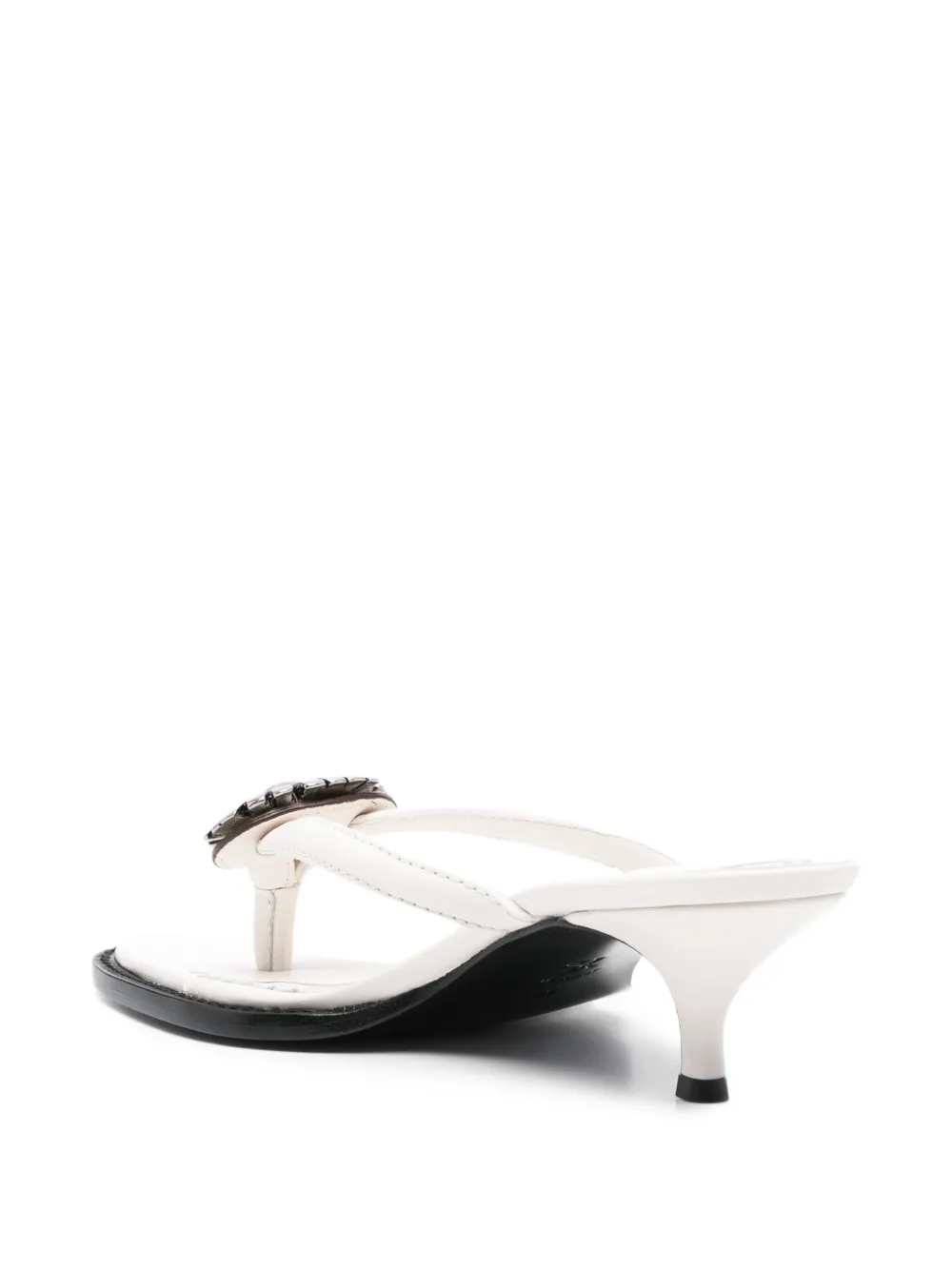  Ermanno Scervino Embellished Sandals - White 
