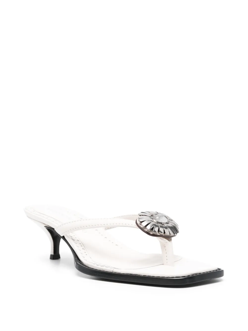  Ermanno Scervino Embellished Sandals - White 