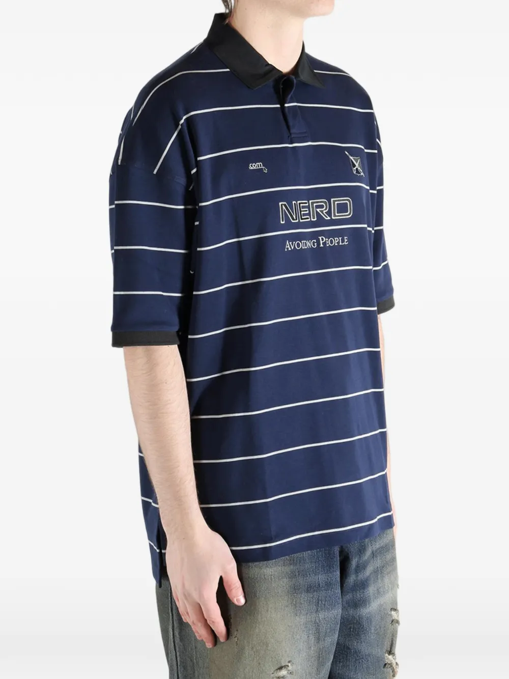 VETEMENTS Gestreept poloshirt Blauw
