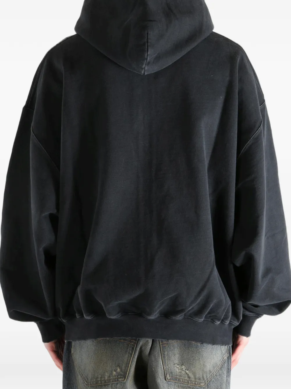 VETEMENTS Hoodie met capuchon en rits Zwart