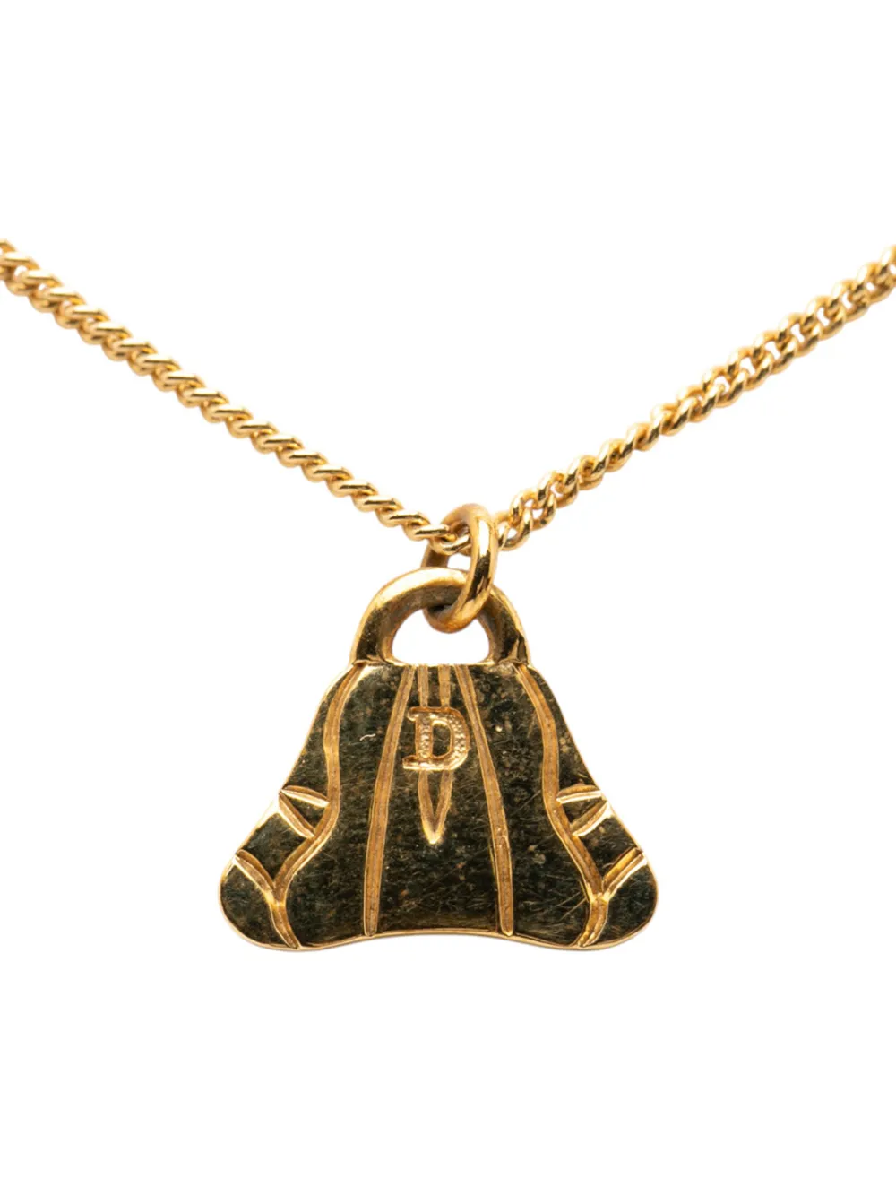 Christian Dior Pre-Owned 20th Century Gold Plated Bag Pendant Necklace costume necklace - Oro