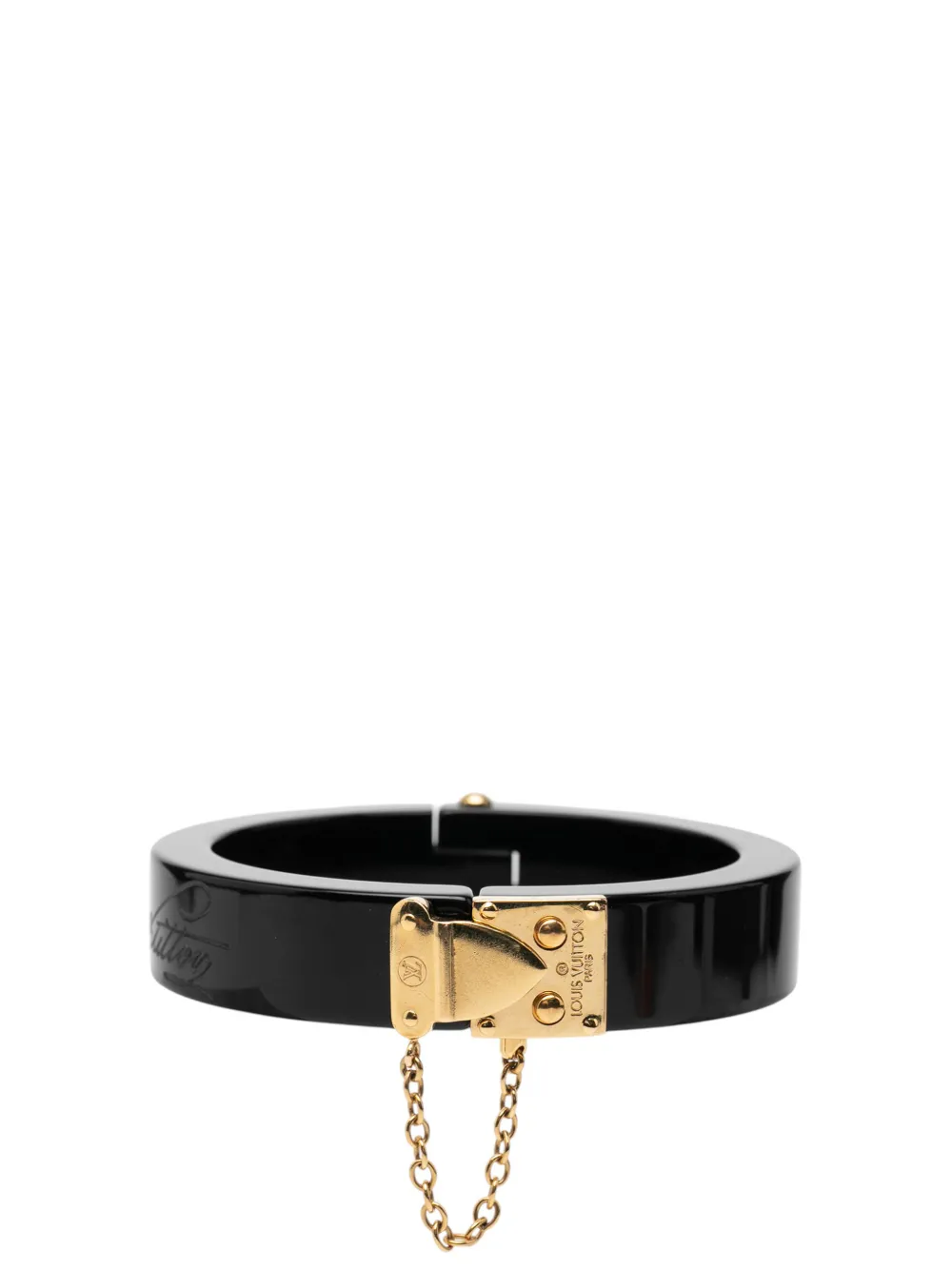 Louis Vuitton Pre-Owned Bracciale rigido Lock Me in resina 2011 - Nero