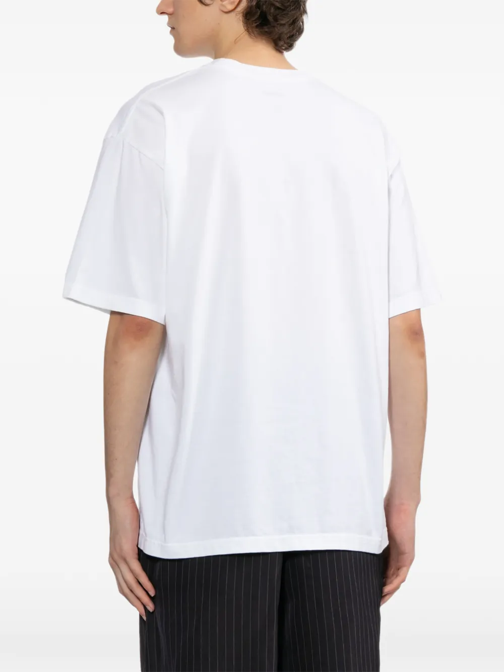 Neighborhood T-shirt met doodskopprint Wit