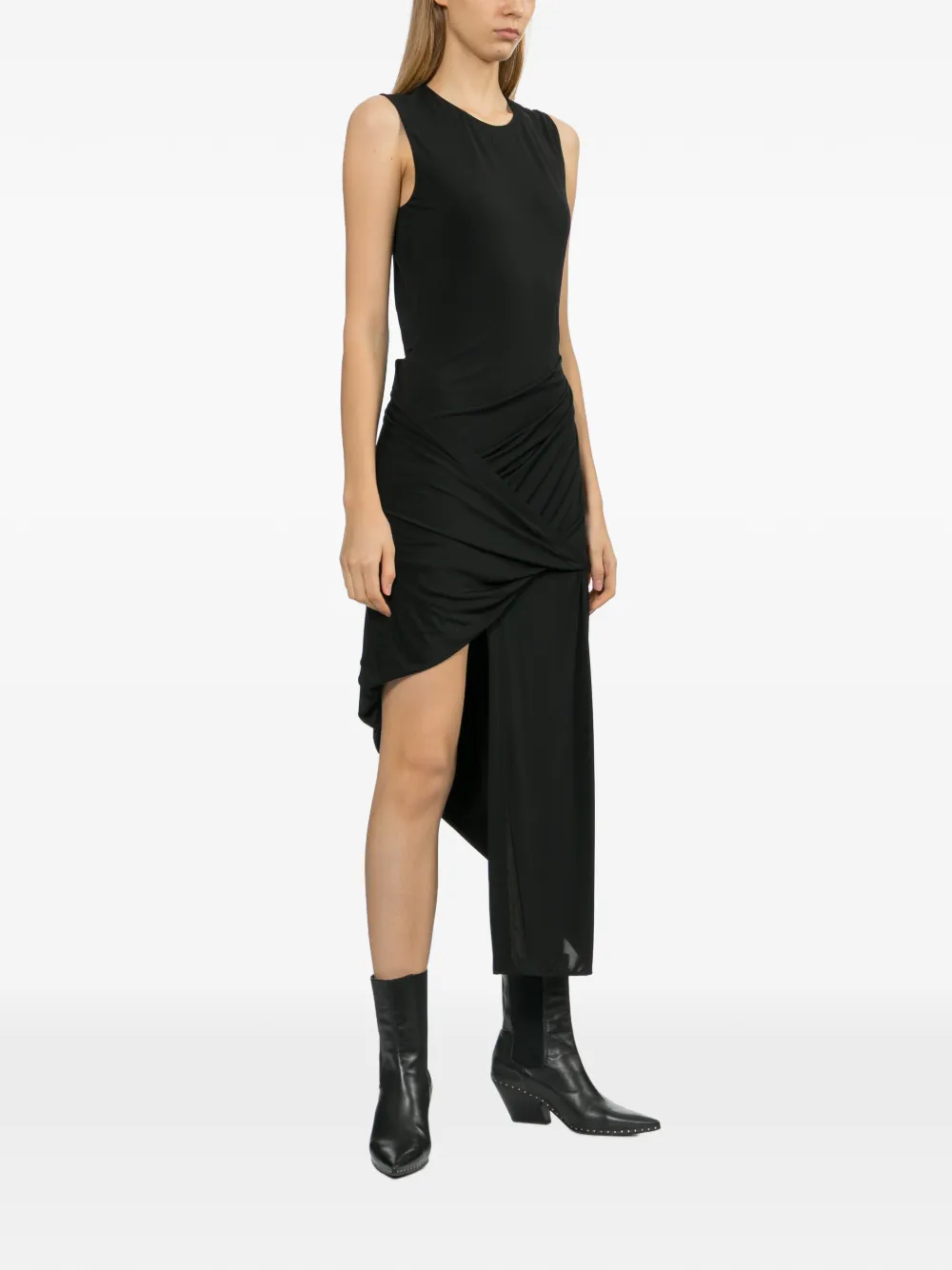 Helmut Lang Asymmetrische jurk Zwart