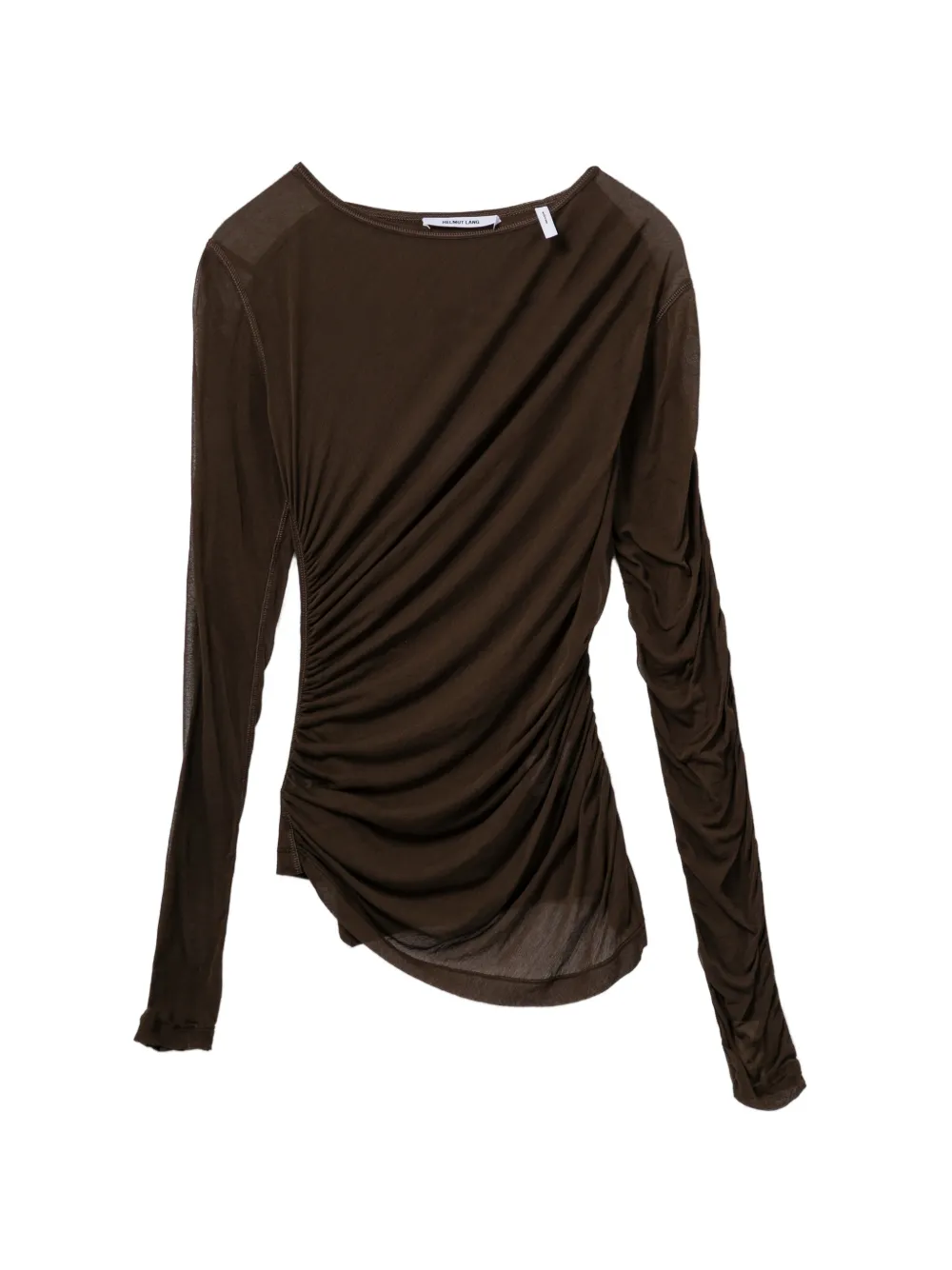 Helmut Lang Top drappeggiato - Marrone