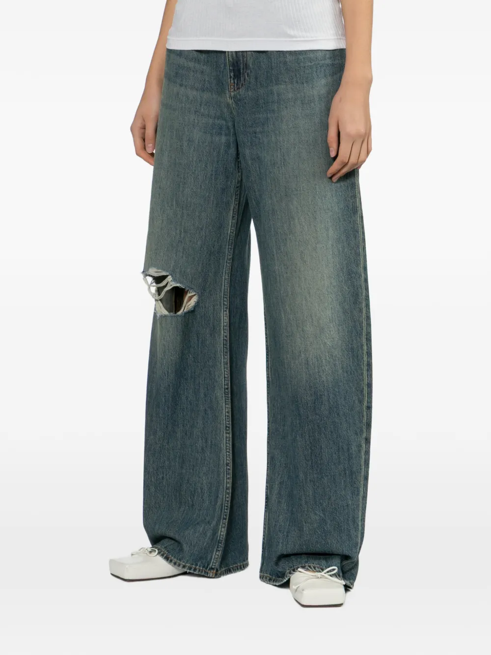  Helmut Lang Distressed Jeans - Blue 