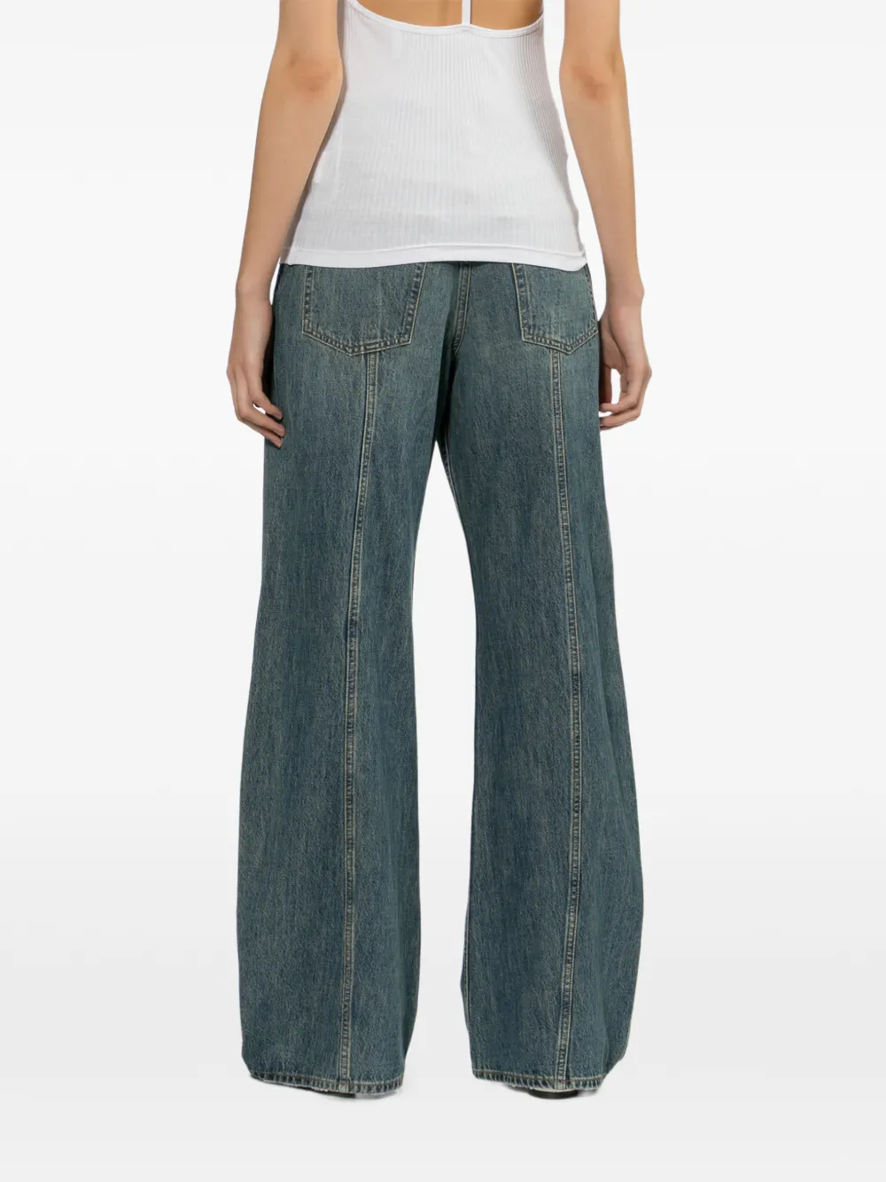 Helmut Lang Gerafelde jeans Blauw