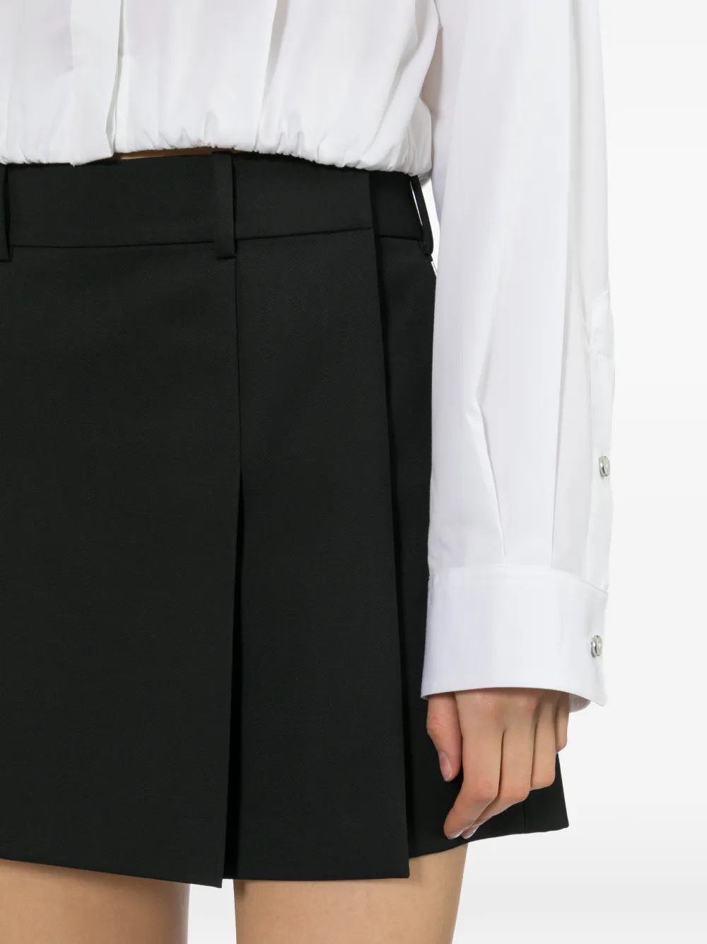 Helmut Lang Mini-plooirok Zwart
