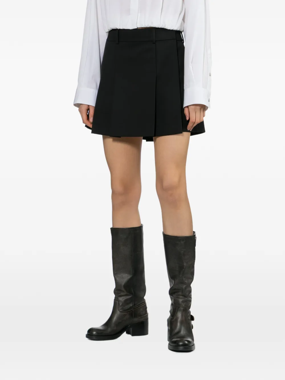  Helmut Lang Pleated Mini Skirt - Black 