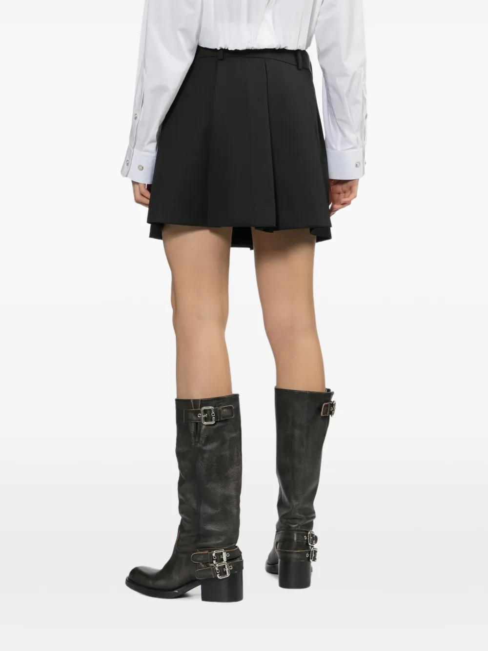 Helmut Lang Mini-plooirok Zwart