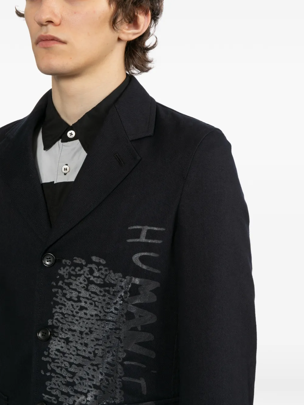 Comme Des Garçons Shirt Wollen blazer Blauw