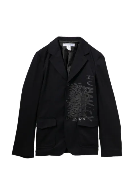 Comme Des Garçons Shirt graphic-print twill jacket