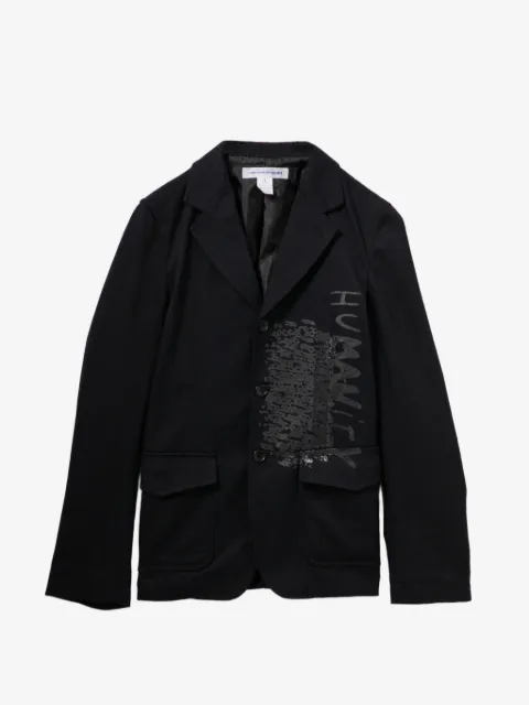 Comme Des Garçons Shirt blazer à imprimé graphique