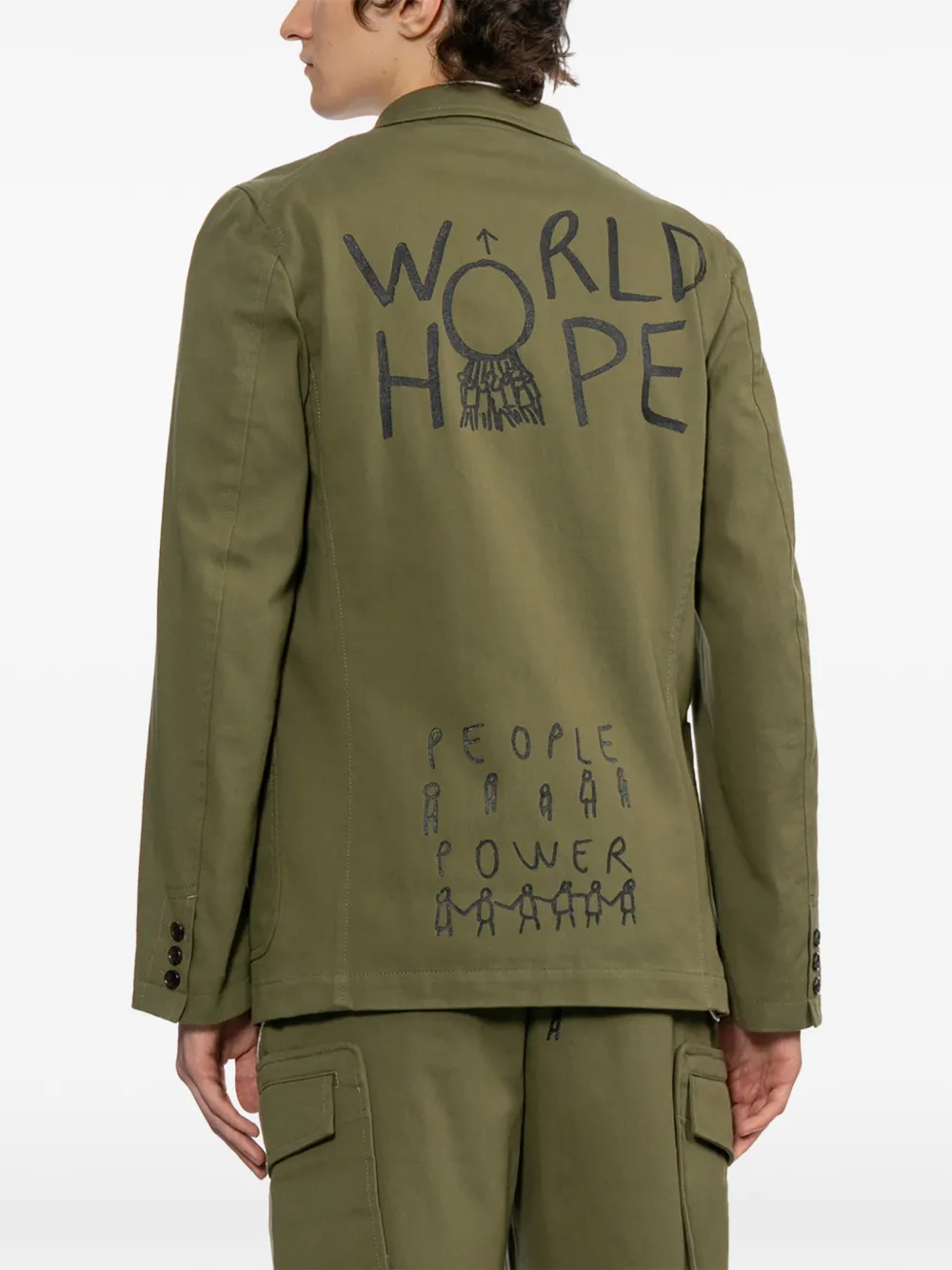 Comme Des Garçons Shirt Jas met grafische print Groen