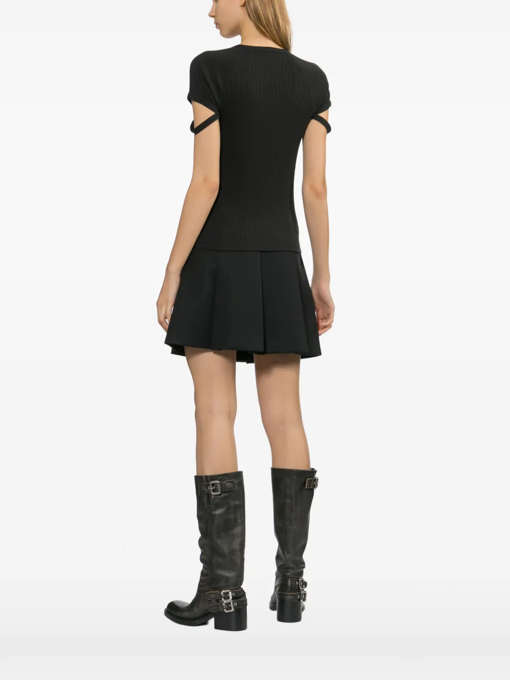 Helmut Lang Top met uitgesneden mouwen Zwart