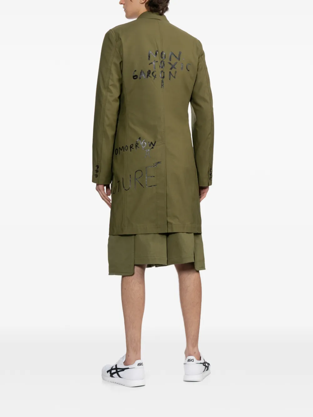 Comme Des Garçons Shirt Jas met tekst Groen
