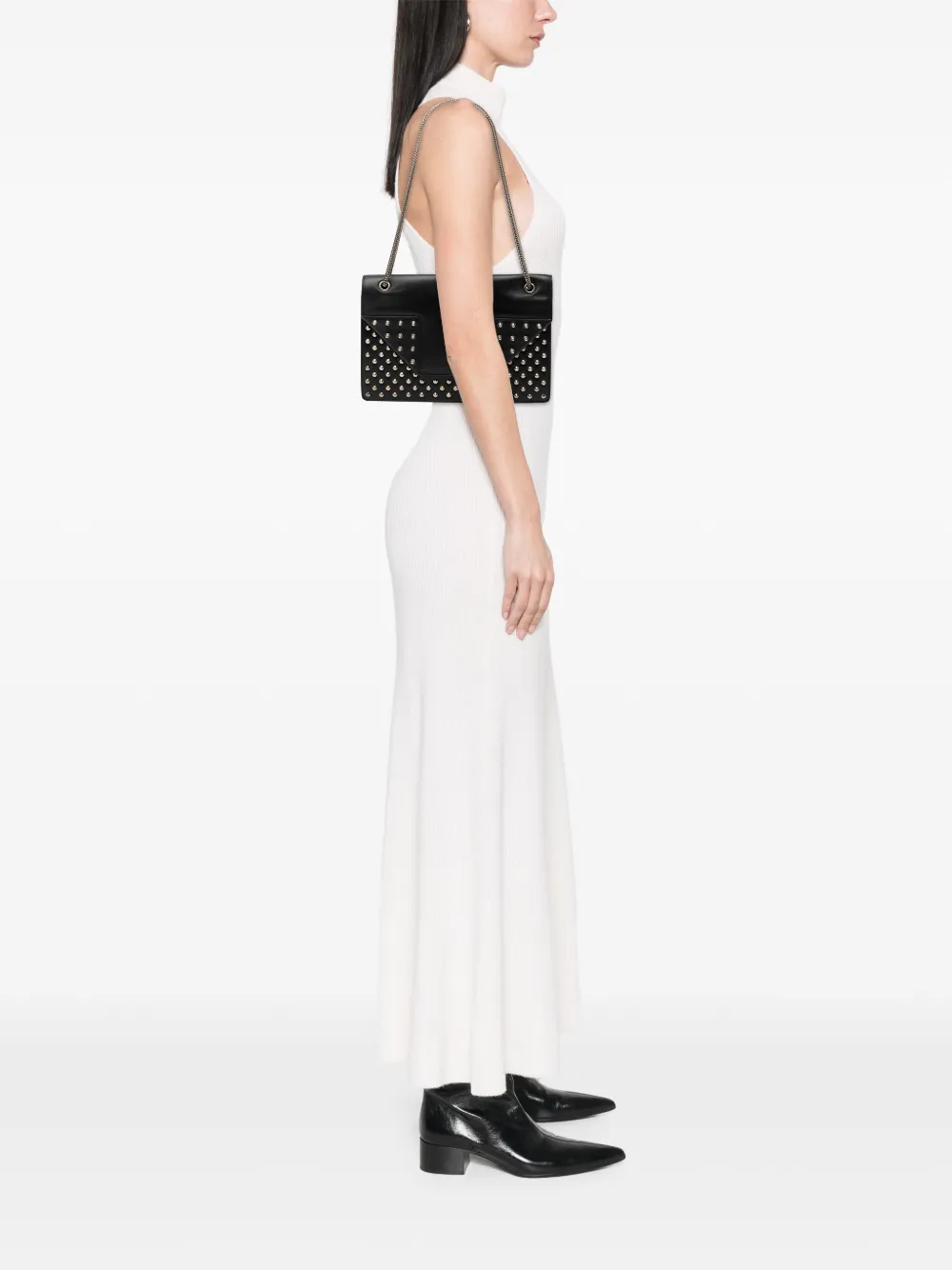  Saint Laurent Pre-owned 2013-2025 Medium Studded Leather Betty Shoulder Bag - Black 