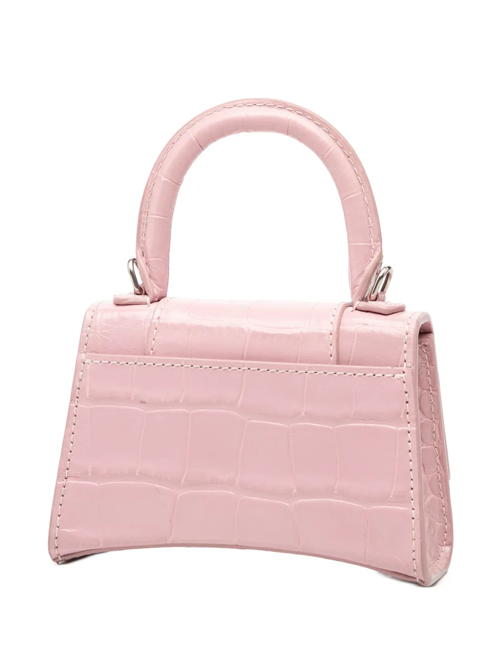  Balenciaga Pre-owned Bolso Satchel Hourglass Top Handle Pequeño Con Efecto En Relieve De Piel De Cocodrilo 2010 - Rosa 