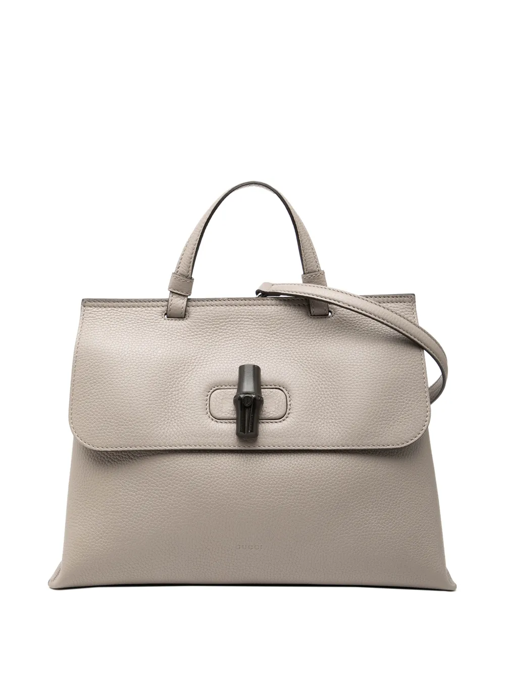 Gucci Pre-Owned 2000-2015 Medium Leather Bamboo Daily satchel - Grigio
