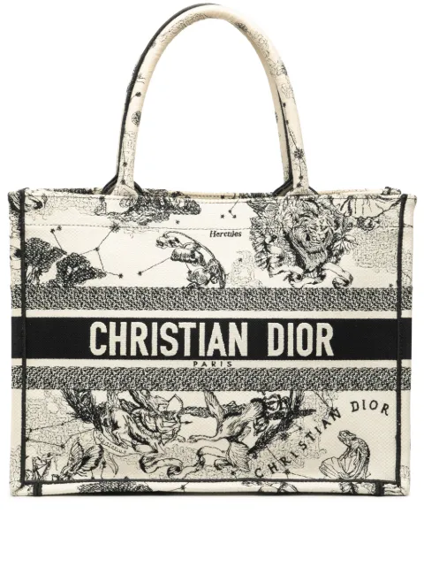 Christian Dior Pre-Owned 2022 Medium Canvas Embroidered Zodiac Toile De Jouy Book tote bag