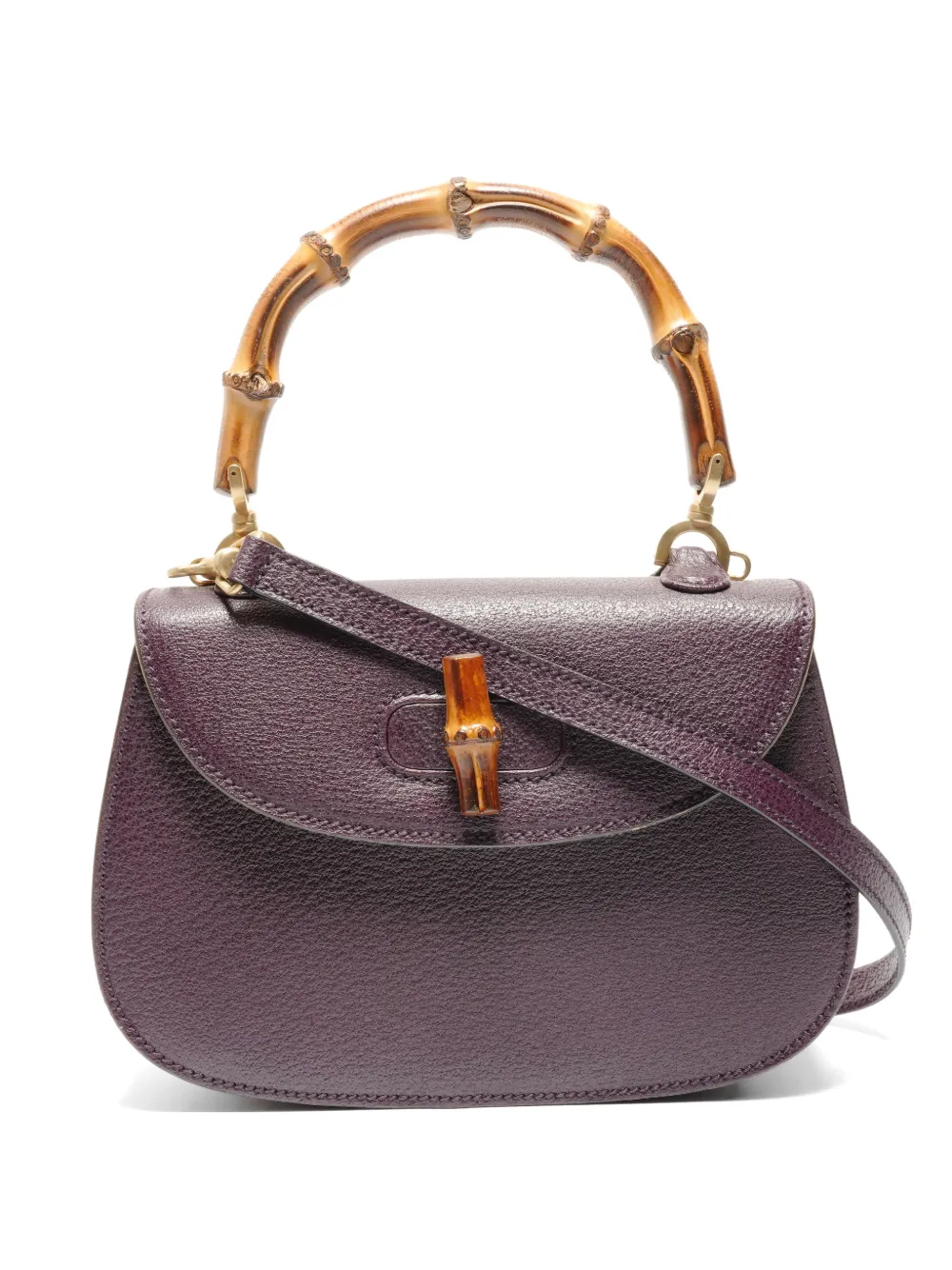 Gucci Pre-Owned 1990s small Bamboo leather tote bag - Rosso