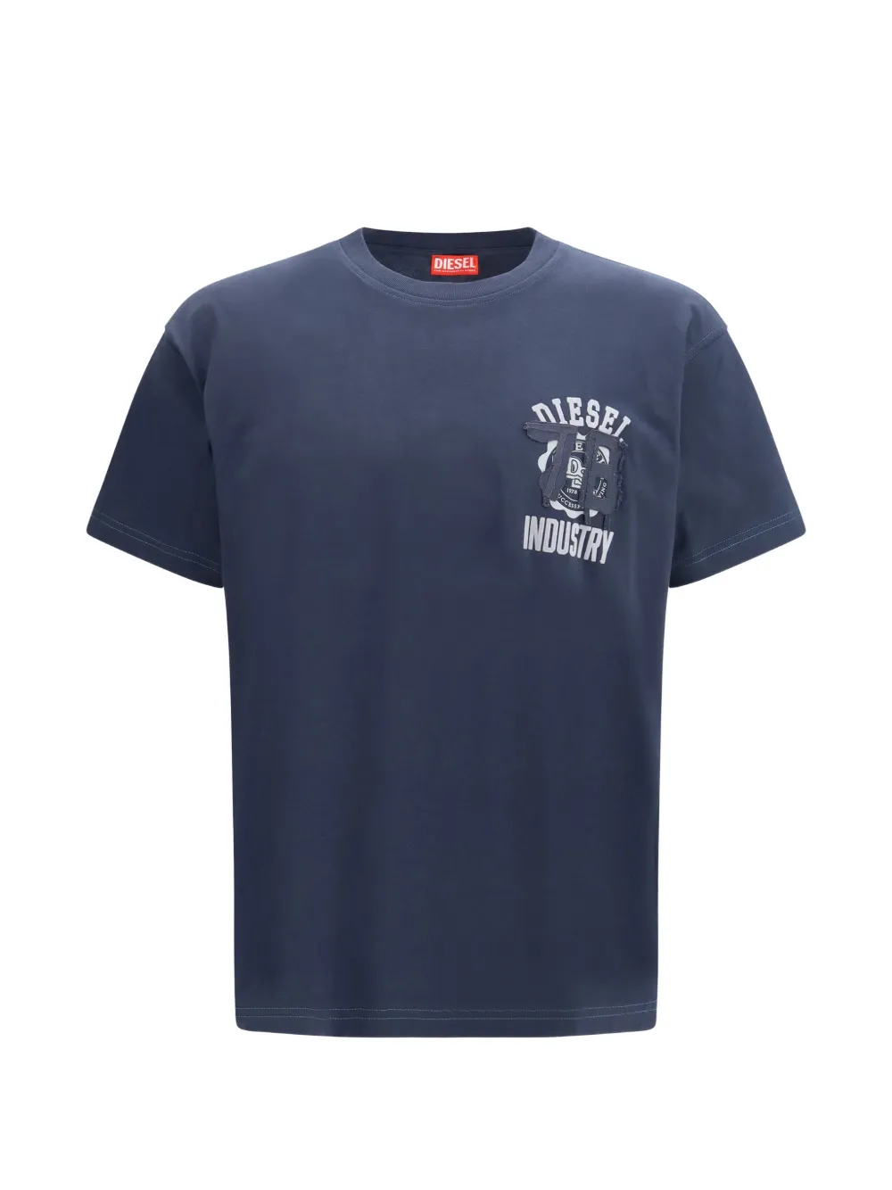 Diesel appliqué T-Norm-V14 appliqué T-shirt - Blu