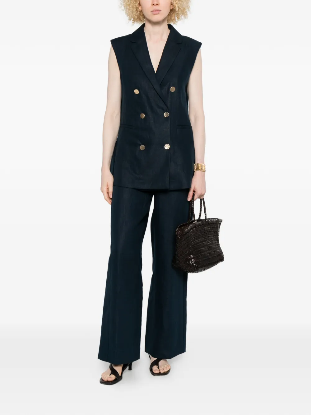  's Max Mara Double-breasted Ensemble (set Of Two) - Blue 