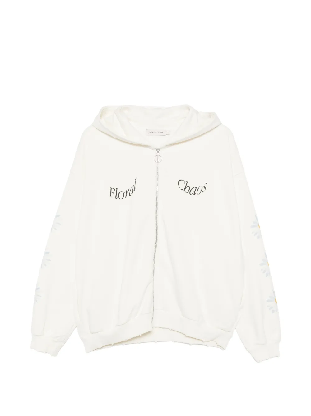 Joshua Sanders daisy-print distressed jacket - Bianco
