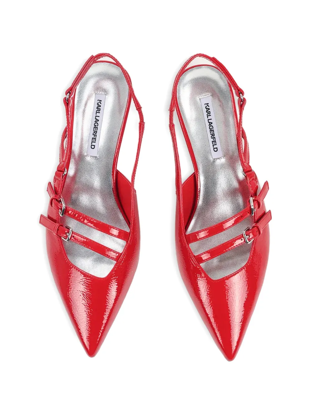 Karl Lagerfeld Pasha pumps met gesp Rood