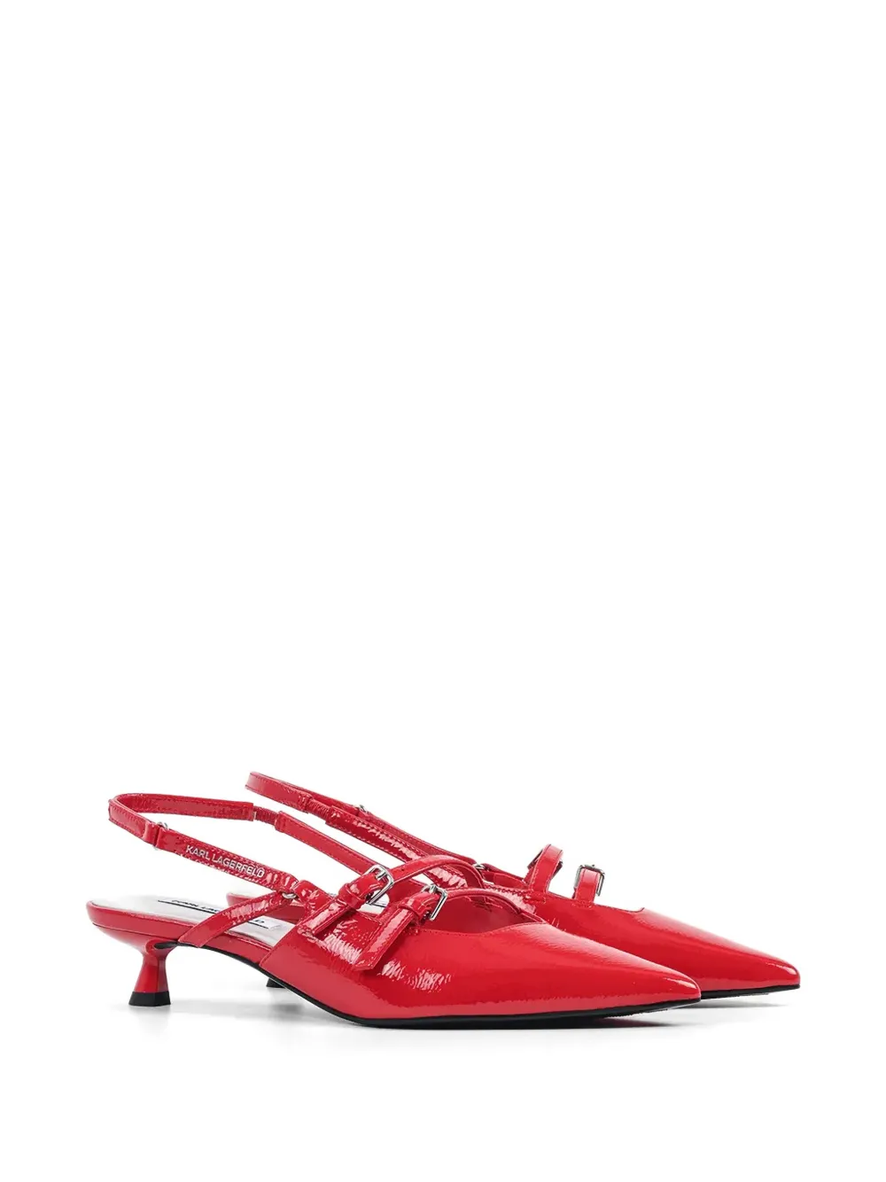 Karl Lagerfeld Pasha pumps met gesp Rood