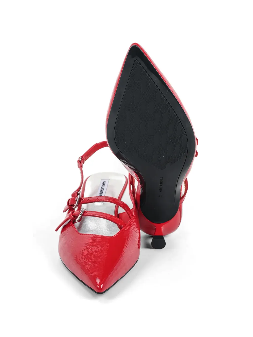 Karl Lagerfeld Pasha pumps met gesp Rood