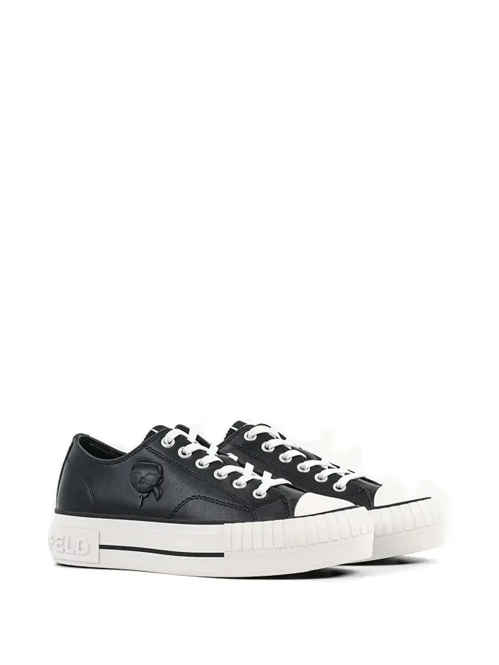 Karl Lagerfeld Kampus Max sneakers met plateauzool Zwart