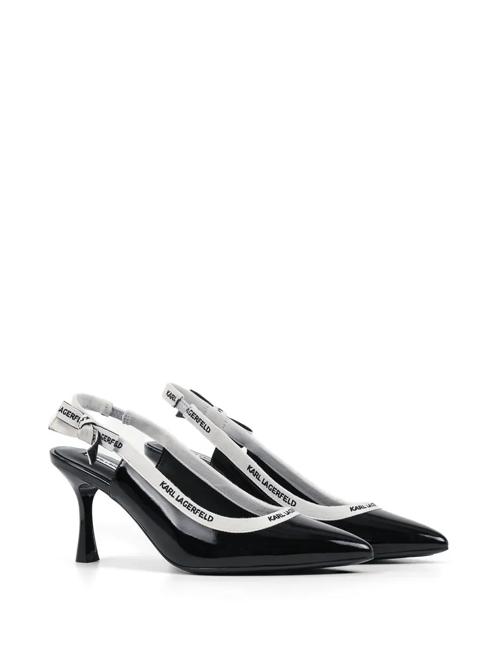 Karl Lagerfeld Sienna pumps met logoband Zwart