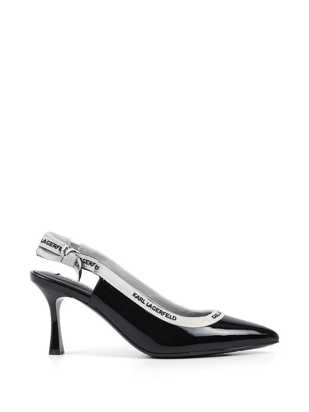 Karl Lagerfeld Sienna pumps met logoband Zwart