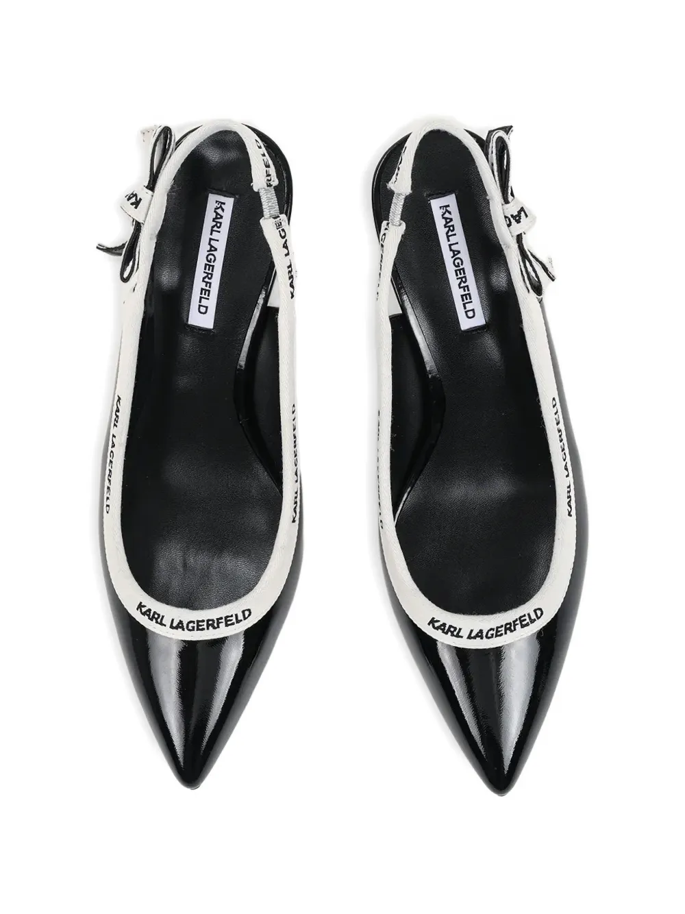 Karl Lagerfeld Sienna pumps met logoband Zwart