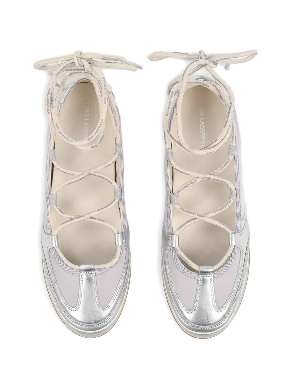 Karl Lagerfeld Altia ballet flats Zilver