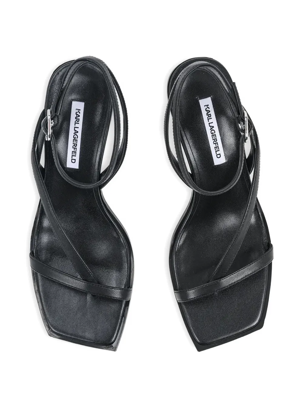 Karl Lagerfeld ankle strap sandals Zwart