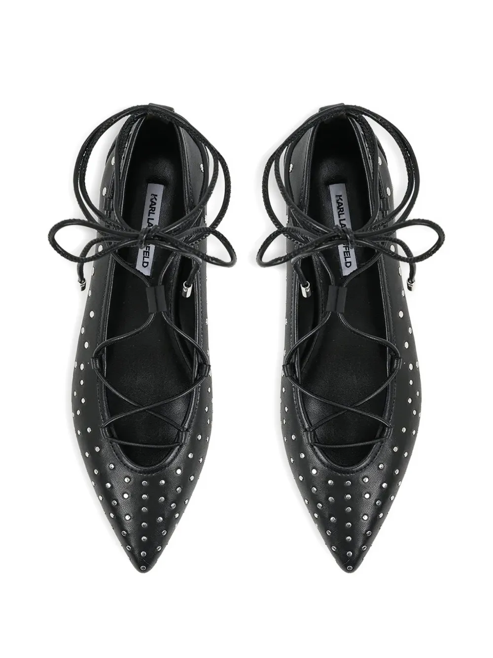 Karl Lagerfeld Kerrie studded ballet flats Zwart