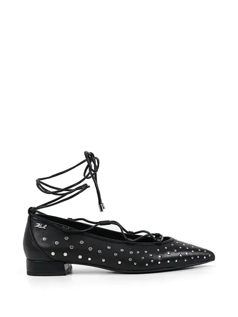 Karl Lagerfeld Kerrie studded ballet flats - Nero