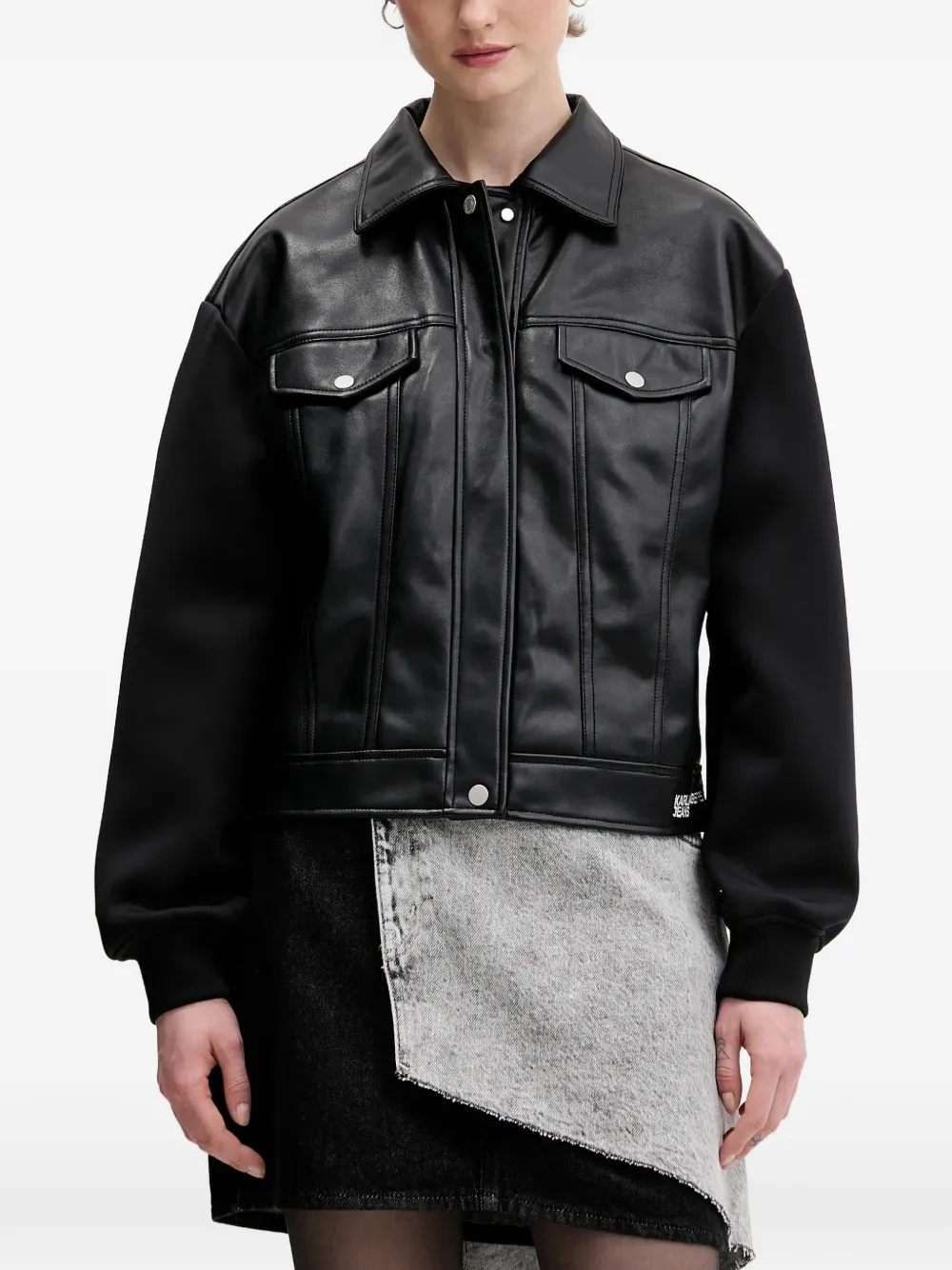 Karl Lagerfeld Jeans pockets panelled jacket - Schwarz