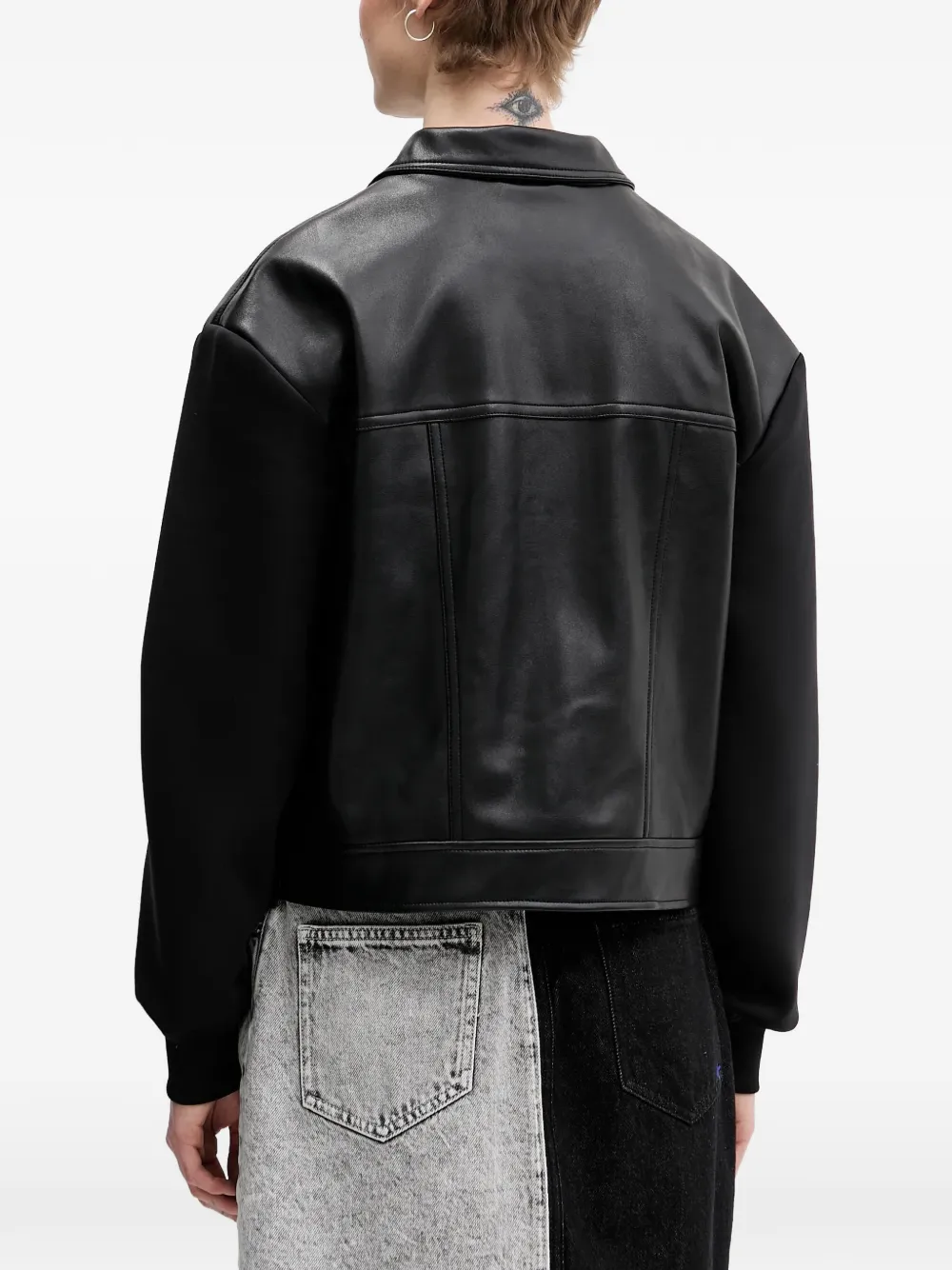 Karl Lagerfeld Jeans Jack met zakken en vlakken Zwart