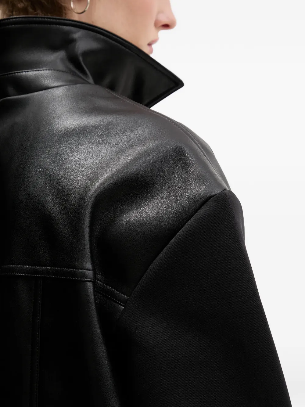 Karl Lagerfeld Jeans Jack met zakken en vlakken Zwart