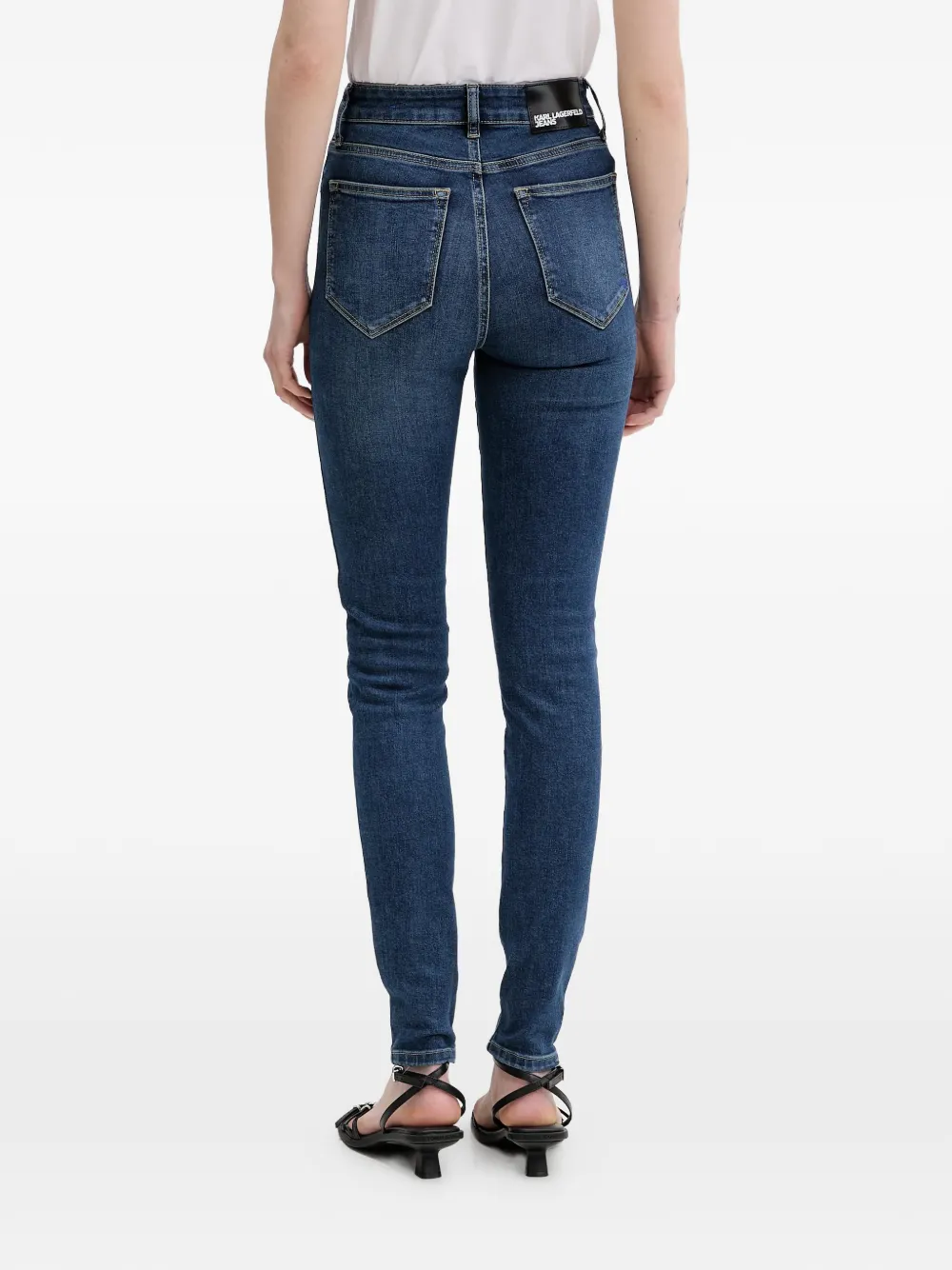  Karl Lagerfeld Jeans Button-embellished Jeans - Blue 