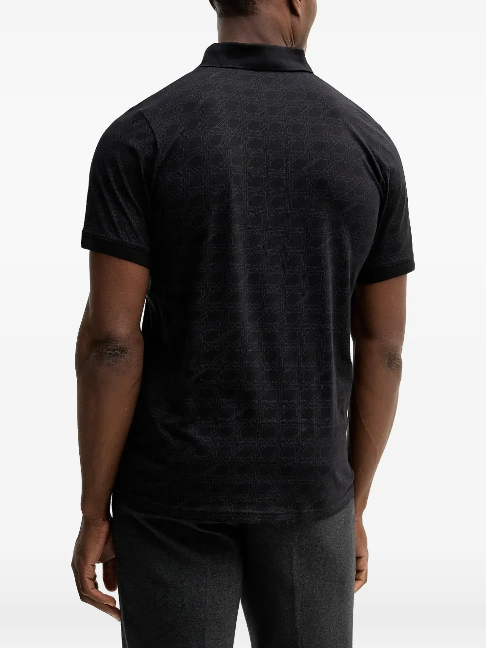 Karl Lagerfeld Poloshirt met applicatie en print Zwart