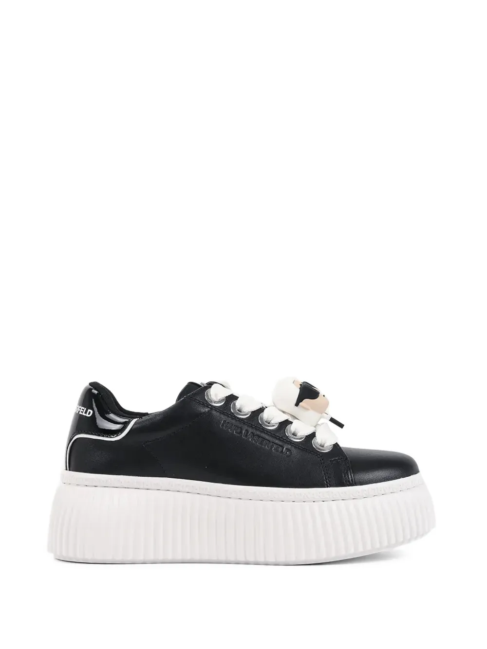 Karl Lagerfeld figure-appliqué sneakers - Nero